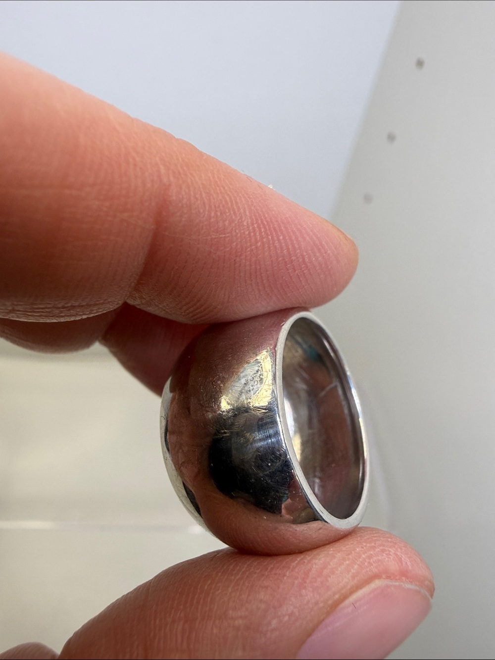 Vintage Chunky 925 Silver Dome Ring - Size 7 - Picture 4 of 12